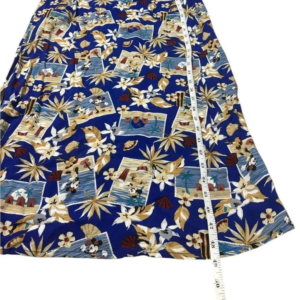 Disney Store Hawaiian Mickie Minnie Mouse Maxi Dress Size S - Picture 5 of 7